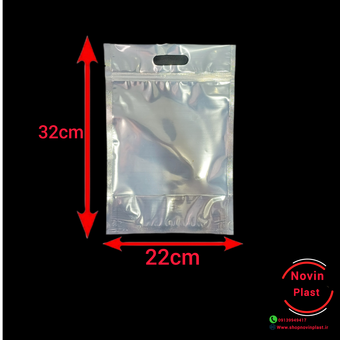 پاکت متالایز نقره ای 32×22(پک10عددی)