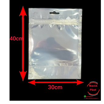 پاکت متالایز نقره ای 40×30(پک5عددی)