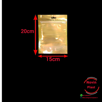 پاکت متالایز طلایی20×15(پک10عددی)