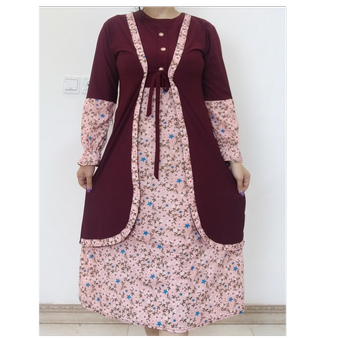 تونیک زنانه دوتیکه جدا سارافون و رویه مانتویی