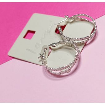 گوشواره طنابی ابکاری نقره