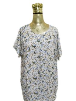 تاپ و تونیک بلند آستین کوتاه مناسب سایز 50 تمام نخ و لطیف