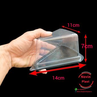 ظرف اسلایس کیک زیره مشکی  (پک 10عددی)