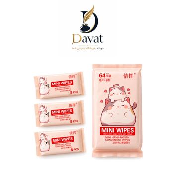 دستمال مرطوب طرح گربه