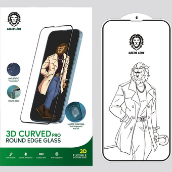 گلس گرین لاین مدل 3D CURVED PRO ROUND EDGE مناسب برای iPhone 13 ProMax