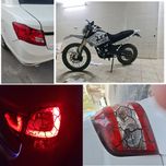 برچسب چراغ خودرو رادیانس طرح ترک دار کد Vg002 بسته دوعددی