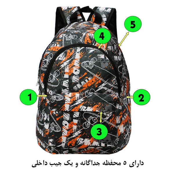 کوله پشتی پسرانه مدل SSL-150003