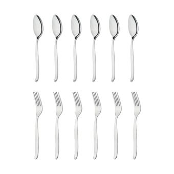 قاشق و چنگال غذا خوری 12 پارچه صنایع استیل ایران مدل viola