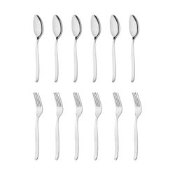 قاشق و چنگال غذا خوری 12 پارچه صنایع استیل ایران مدل viola