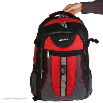 کوله پشتی لپ تاپ پرزیدنت مدل 7905-22 مناسب برای لپ تاپ 13 تا 15 اینچی