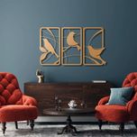 دیوارکوب مدل چوبی پرنده  کد T64-1 مجموعه سه عددی