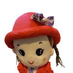 عروسک مدل دختر کلاهدار ارتفاع 50 سانتی متر