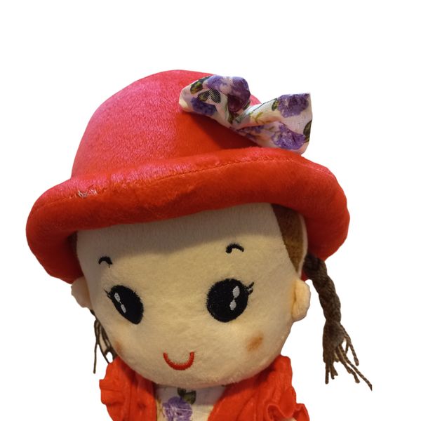 عروسک مدل دختر کلاهدار ارتفاع 50 سانتی متر