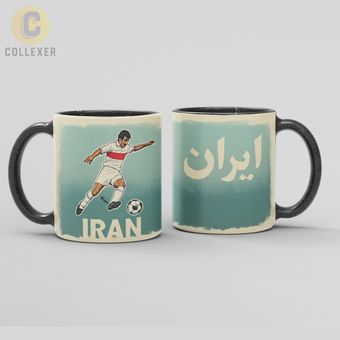 ماگ طرح تیم ایران (Iran 🇮🇷) کد 02– (معمولی ، مشکی ، حرارتی)
