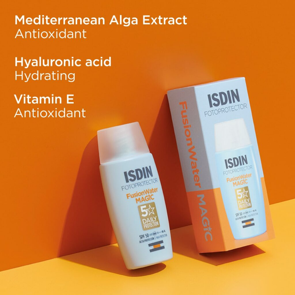 ضدآفتاب مجیک فیوژن واتر SPF50 ایزدین Fusion Water Magic ISDIN SunCream