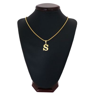 گردنبند مردانه طرح حرف S کد h05