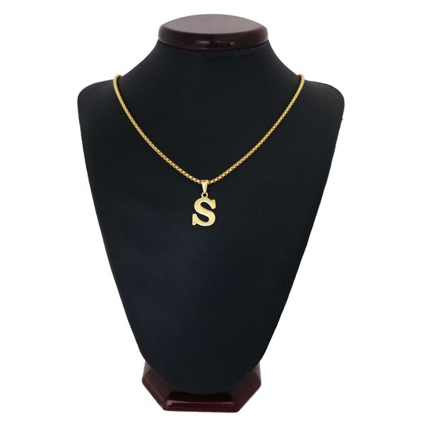 گردنبند مردانه طرح حرف S کد h05