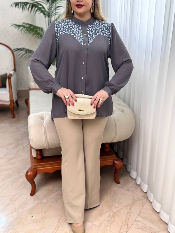 شومیز کرپ حریر جان آرا 3032