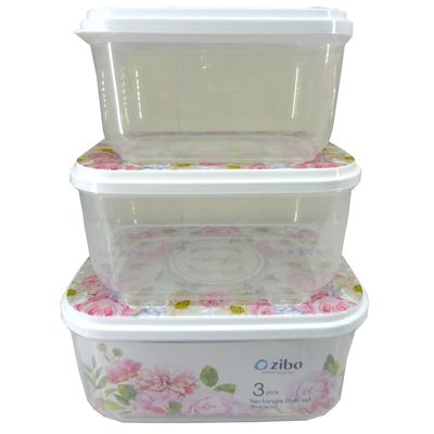 ظرف نگهدارنده زیبا سازان کد R01 مجموعه 3 عددی