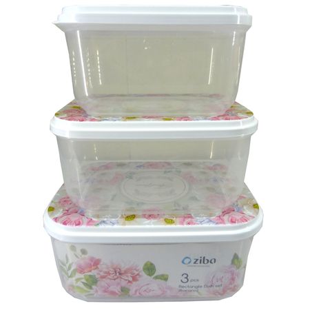 ظرف نگهدارنده زیبا سازان کد R01 مجموعه 3 عددی