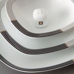 سرویس غذاخوری 27 پارچه چینی زرین ایران سری کواترو مدل وگاس اوریت درجه یک