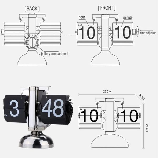 ساعت ورقه‌ای مکانیکی رومیزی FLIP CLOCK