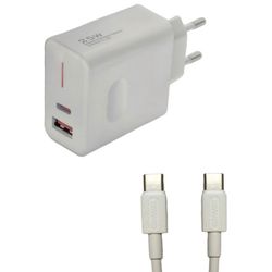 شارژر دیواری 25 وات ترانیو مدل T-EU6C به همراه کابل USB-C -- بسته بندی مخدوش