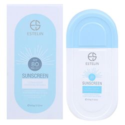 کرم ضد آفتاب بی‌رنگ استلین، 80 SPF، مدل ultra،  مناسب انواع پوست با حجم 100 میلی لیتر، محافظت‌کننده در برابر اشعه‌های UVA و UVB،