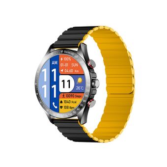 ساعت هوشمند گلوریمی مدل M2 دارای قابلیت های قابلیت مکالمه مستقیم، قابلیت مکالمه از طریق بلوتوث بند سیلیکون