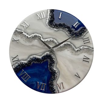 ساعت دیواری رزینی مدل مرمر ژئود