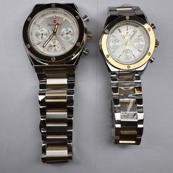 ست ساعت مچی عقربهای کوارتز زنانه و مردانه سوئیس آرت مدل ANT107-108SG1500