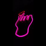 چراغ نئونی طرح دست و قلب