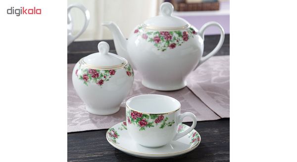 سرویس غذاخوری 102 پارچه چینی زرین ایران سری ایتالیا اف مدل Bidgol درجه یک