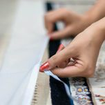 محافظ ریشه فرش مدل پارچه حریر