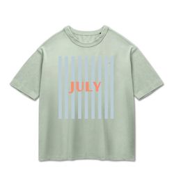 تی شرت باکسی پپا طرح July رنگ سبز