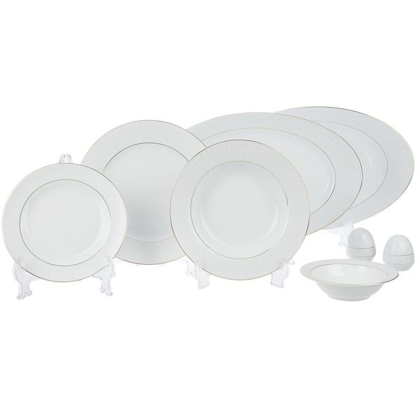 سرویس غذاخوری 28 پارچه چینی زرین ایران سری ایتالیا اف مدل Sepid Sadaf 2 درجه یک