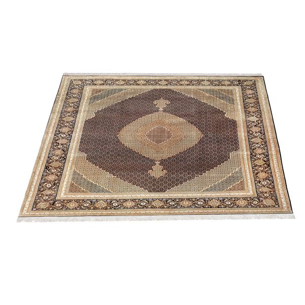 فرش ماشینی زانیس مدل 504 طرح ماهی زمینه کرم