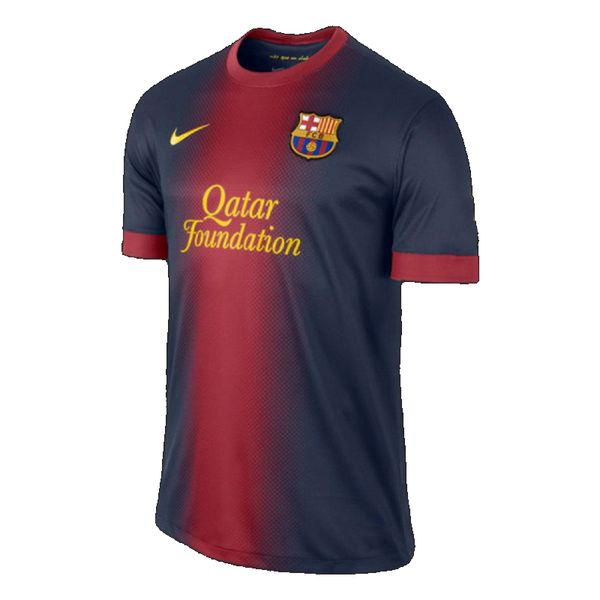 ست تی شرت و شلوارک ورزشی مردانه مدل بارسلونا Home 2013