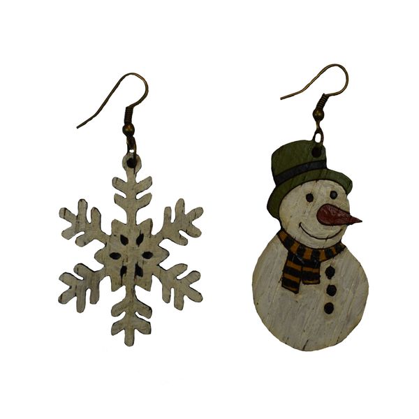 گوشواره زنانه طرح آدم برفی کد 134