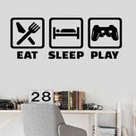 استیکر والتت مدل EAT SLEEP PLAY