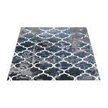 فرش ماشینی زانیس مدل وینتیج طرح هندسی زمینه خاکستری
