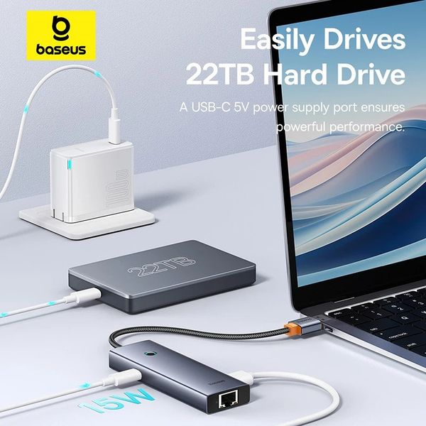 هاب 4 پورت USB-C بیسوس مدل BS-OH109 (گارانتی 24 ماهه آونگ)