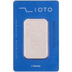 شمش نقره زیوتو مدل  1 اونس عیار 999.9