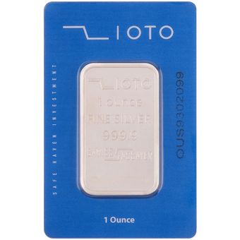 شمش نقره زیوتو مدل  1 اونس عیار 999.9