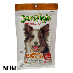 تشویقی سگ جرهای مدل بیکن Jerhigh Chicken Bacon وزن 70 گرم