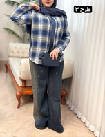 شومیز چهارخونه موهر 3262