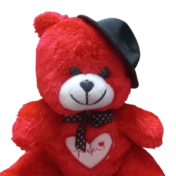 عروسک مدل خرس کلاهدار ارتفاع 20 سانتی متر