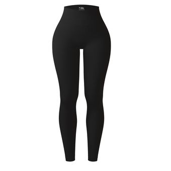 لگینگ ورزشی زنانه سیملس مدل کبریتی پشت چیندار رنگ مشکی