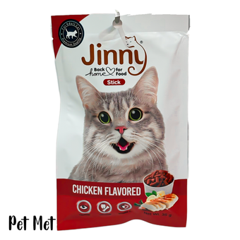 تشویقی گربه جینی Jinny با طعم مرغ وزن 35 گرم