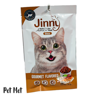 تشویقی گربه جینی Jinny مدل گورمت Gourmet وزن 35 گرم
